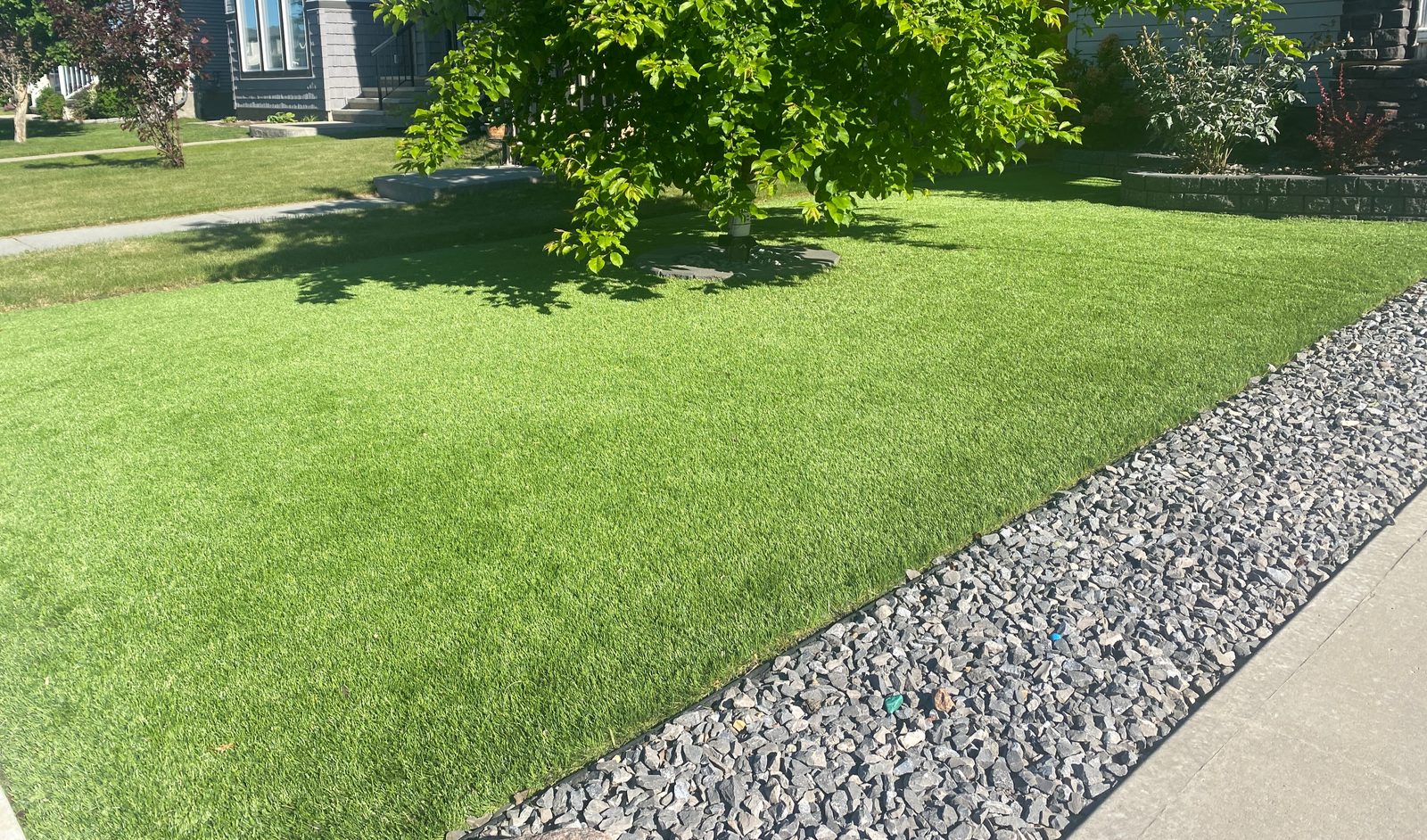 Turfing work completed by Redwood Drives and Landscaping
